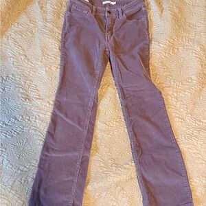 Levi's Women's Lavender Corduroy Superlow Bootcut Pants